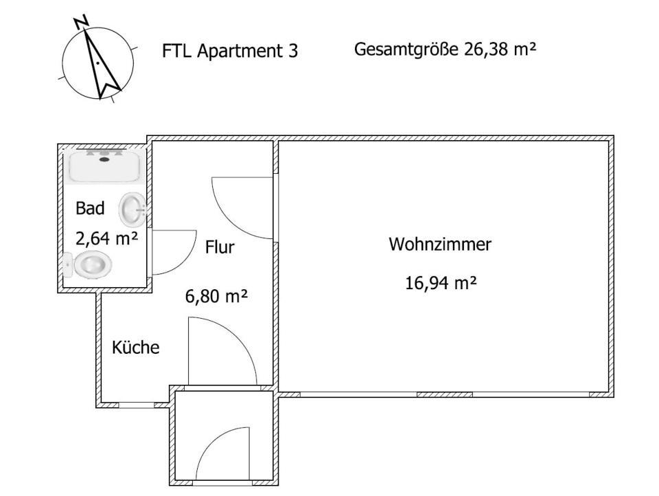 Monteur - Budget Apartments 프라이탈 객실 사진